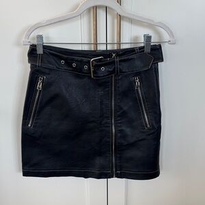 Topshop Black Mini Skirt with Belt